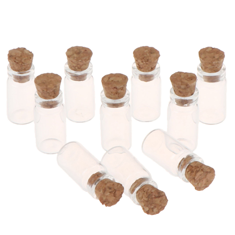 Food Storage Jar Glass - 10 adet 1:12 Dollhouse minyatür cam