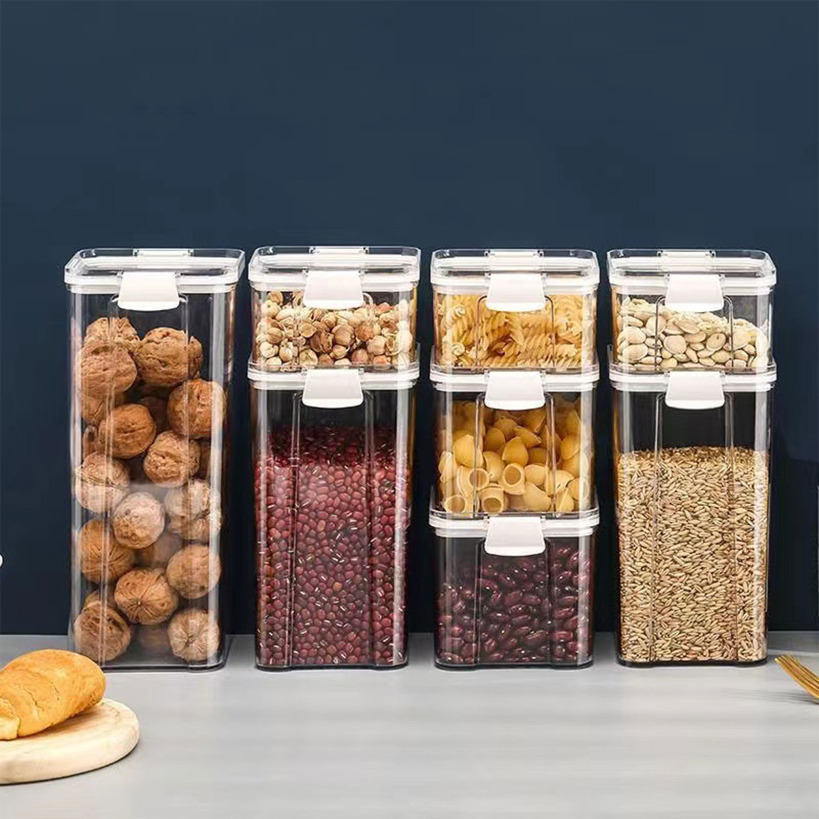 Food Storage No Pantry - Hava geçirmez gıda saklama kapları kapaklı