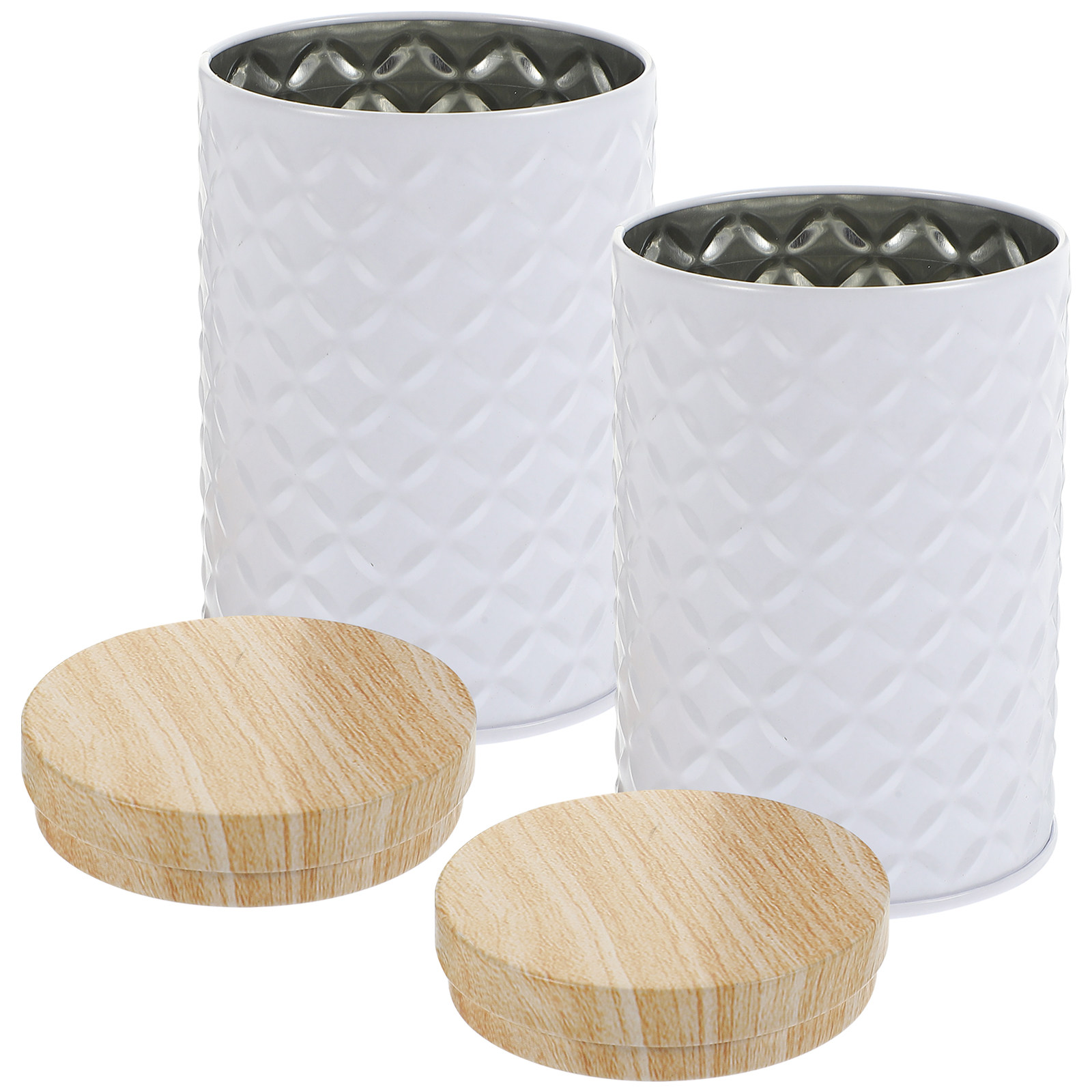 Food Storage Jars With Lids - 2 Adet Gıda Sınıfı Teneke Saklama