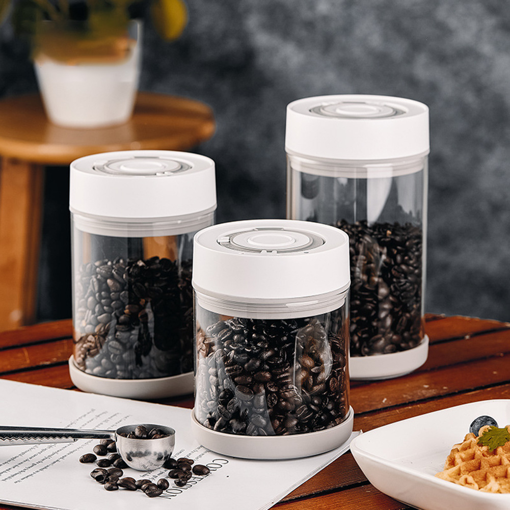Food Storage Jar Glass - Mutfak Nem Geçirmez Cam Kahve Çekirdeği