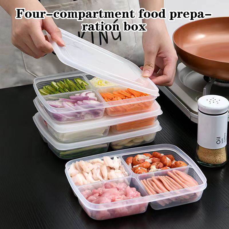 Food Storage Safe - Yeni 【4 Bölmeli Plastik Saklama Kutusu