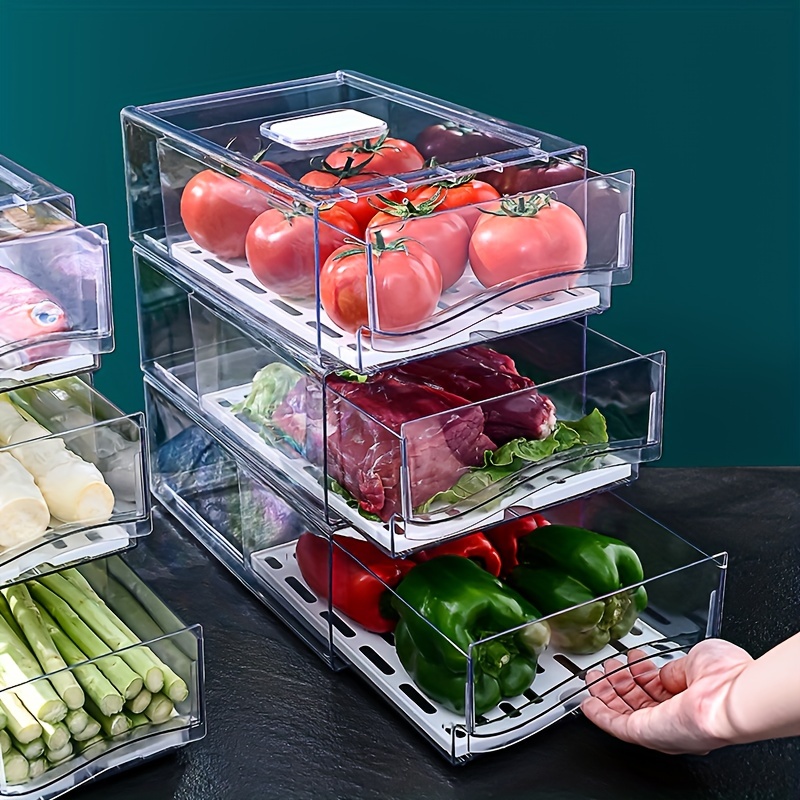 Food Storage Drawers - 1pcKitchen buzdolabı saklama kutusu çekmece tipi