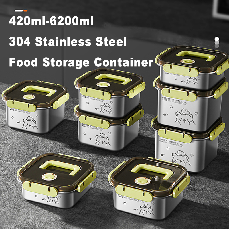 Food Storage Safe - COOKER KING 420ml-6200ml Büyük Kapasiteli Paslanmaz