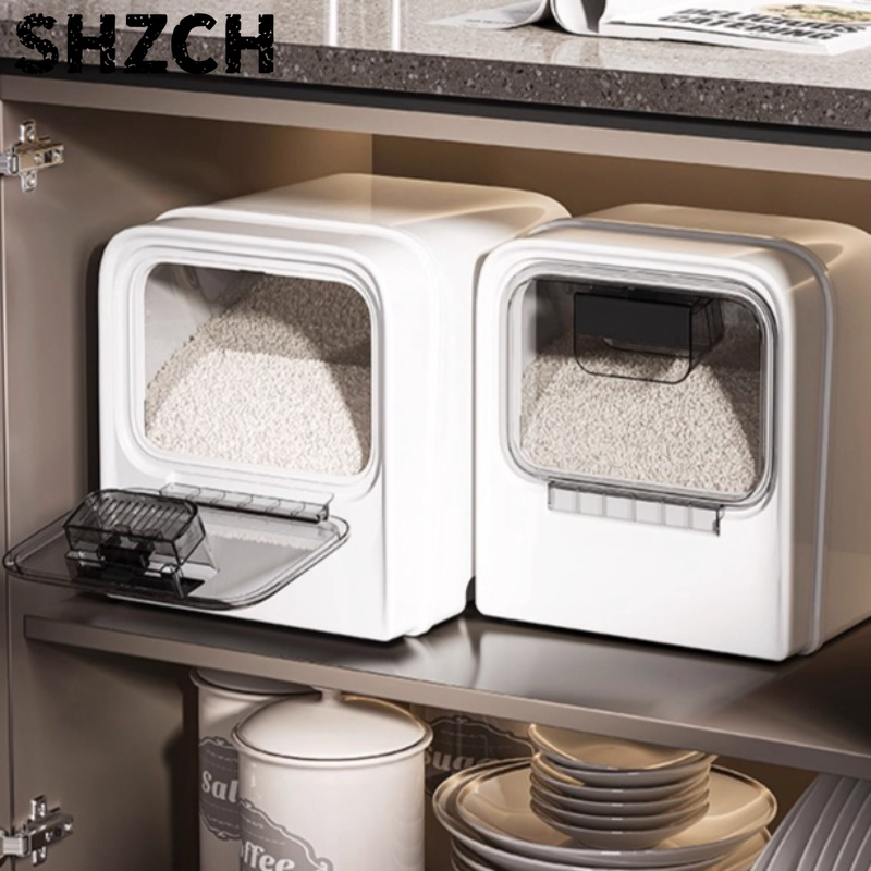 Food Storage No Pantry - ‌ Premium Kare Pirinç Kabı, 20L