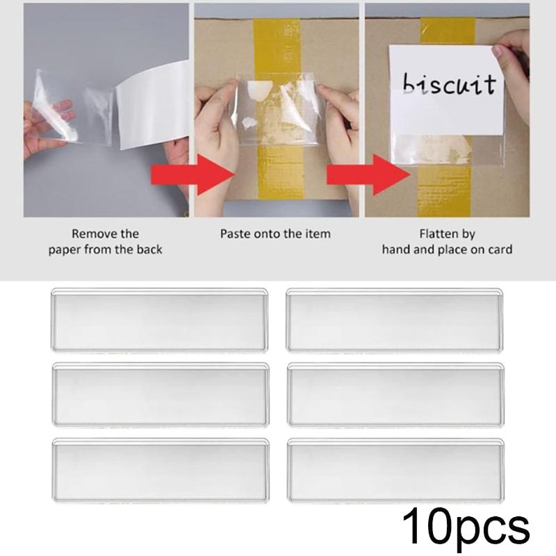 Food Storage No Pantry - 10 adet şeffaf PVC yapışkanlı raf