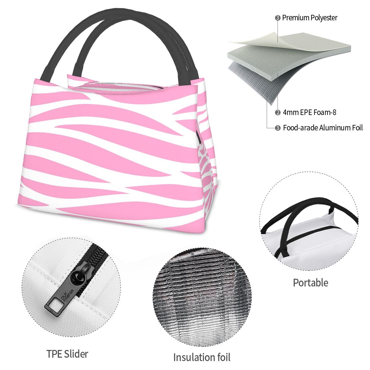 Zebra Desenli Pembe Zebra Çizg - Zebra Food Storage incelemesi ve fiyatı