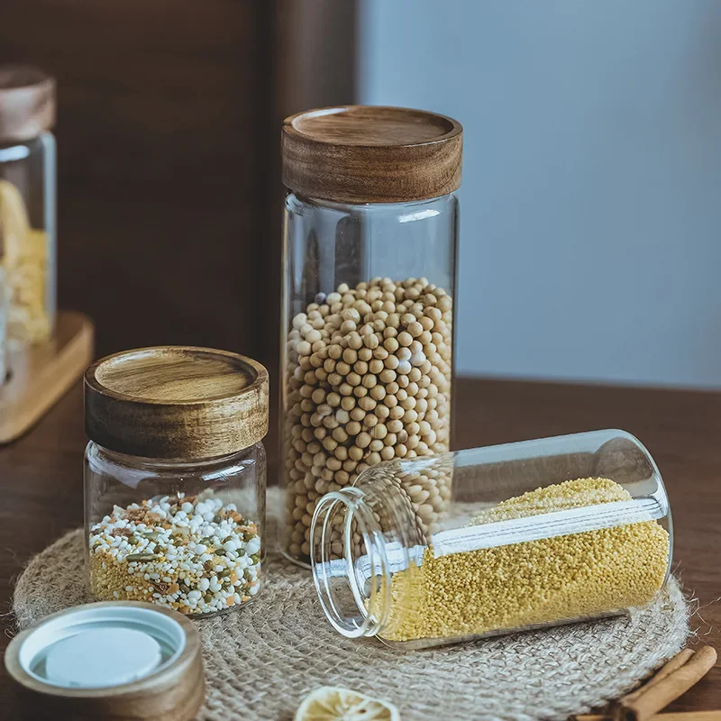Ahşap kapak Orgnizer cam hava  - Food Storage Jar Glass incelemesi ve fiyatı
