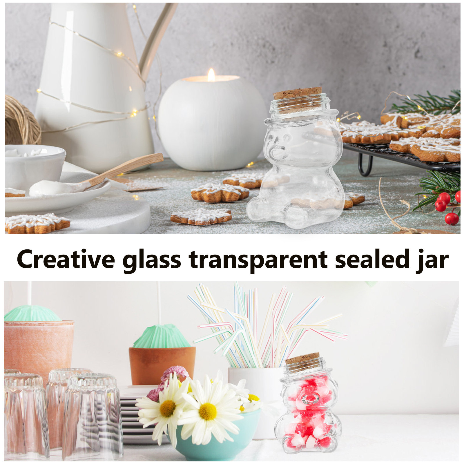 4 adet cam şeker kavanozu seti - Food Storage Jar Glass incelemesi ve fiyatı