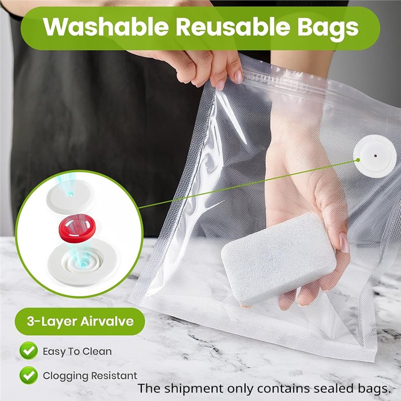 Yiyecekler İçin Vakumlu Kapatm - Food Storage Vacuum Seal Bags incelemesi ve fiyatı